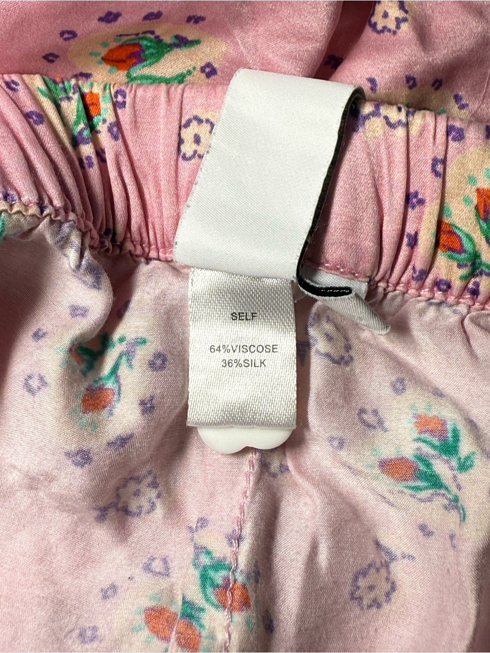 Love Shack Fancy x Morgan Lane Pink Floral Pajama Shorts Only Size Large - Picture 5 of 7